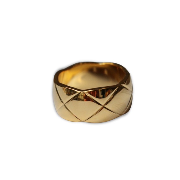 18K GOLD PLATED THICK RING - Picture 2 of 4